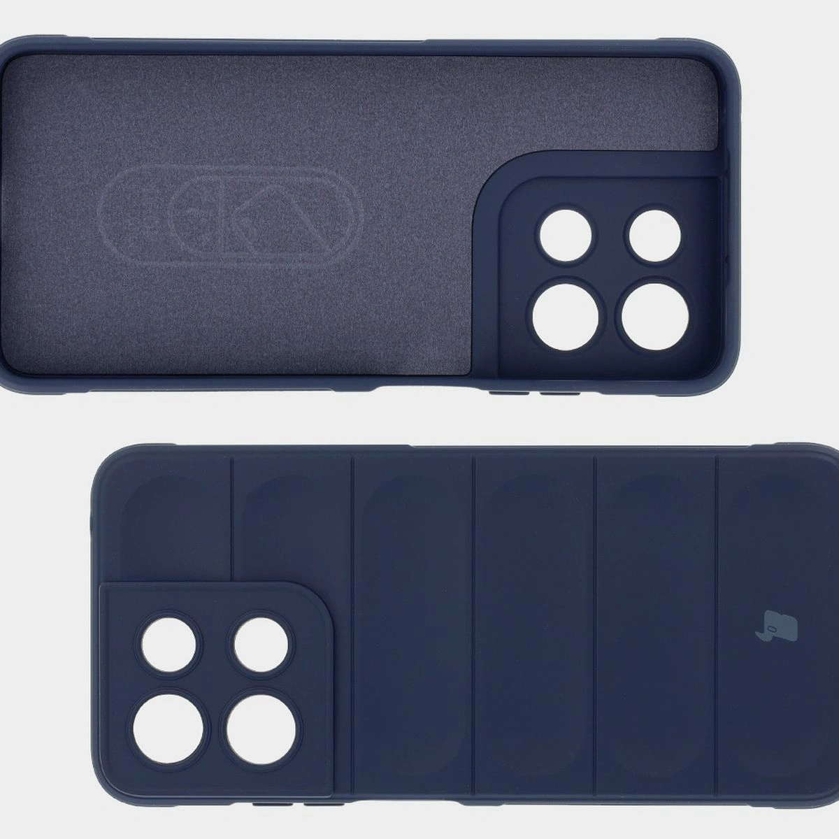 Microfiber lining, grooves on the back, and reinforced corners in Bison Case Tur for Motorola Moto G15 / G15 Power