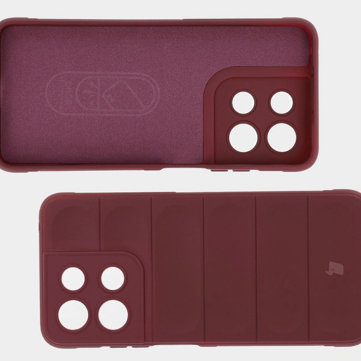 Microfiber lining, back grooves, and reinforced corners in the Bison Case Tur for Motorola Moto G15 / G15 Power