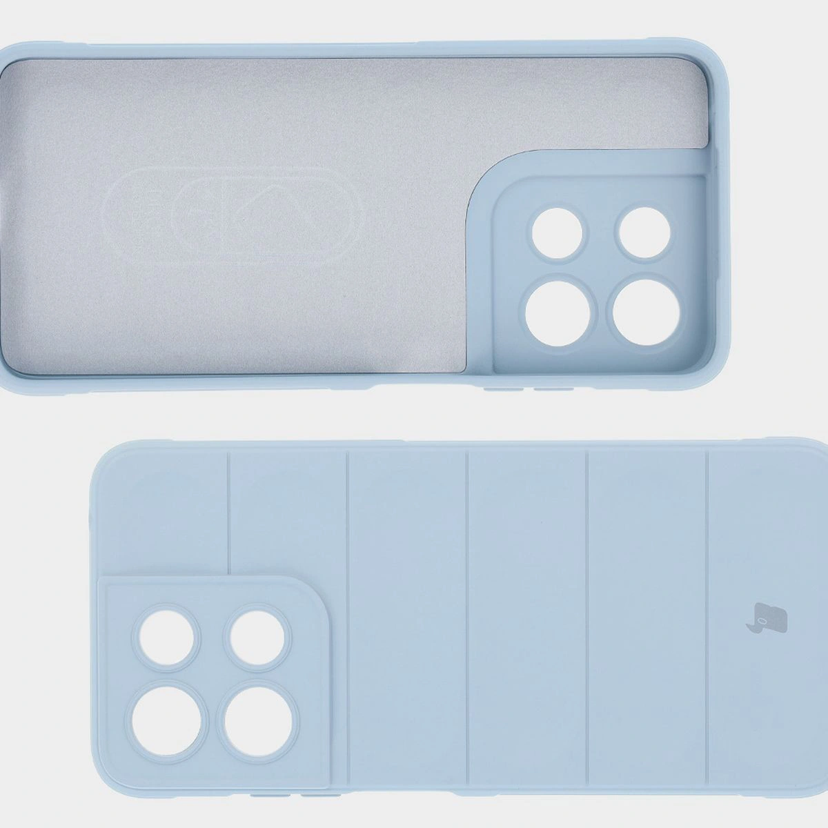 Mikrofaser-Futter, Vertiefungen auf der Rückseite und verstärkte Ecken in der Hülle Bizon Case Tur für Motorola Moto G15 / G15 Power