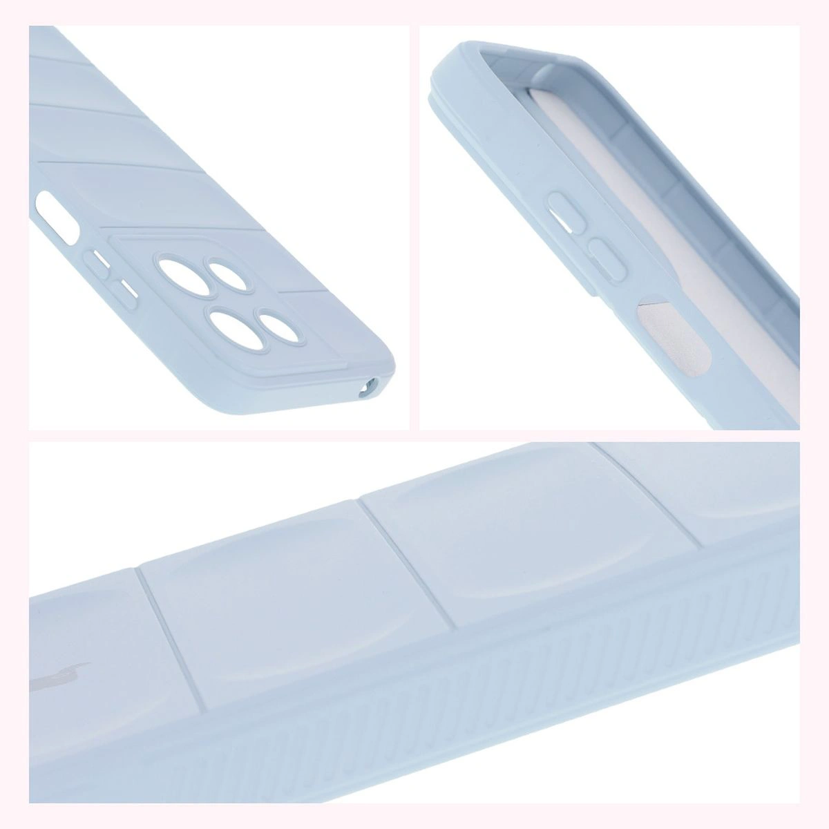 Strukturierte Seiten und erhöhte Kanten für Bildschirm und Kamera in der Hülle Bizon Case Tur für Motorola Moto G15 / G15 Power