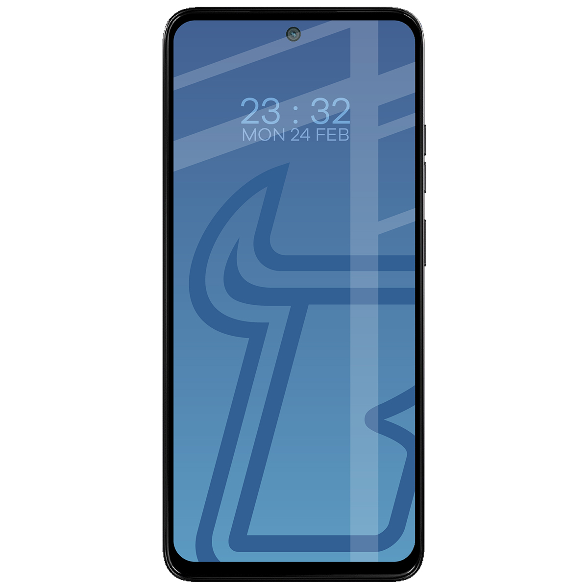 Szkło Bizon Glass Edge 2 nałożone na ekran telefonu