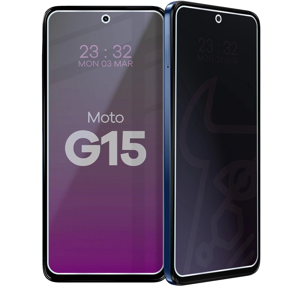 Szkło hybrydowe prywatyzujące Bizon Glass Mule Shadow do Motorola Moto G15