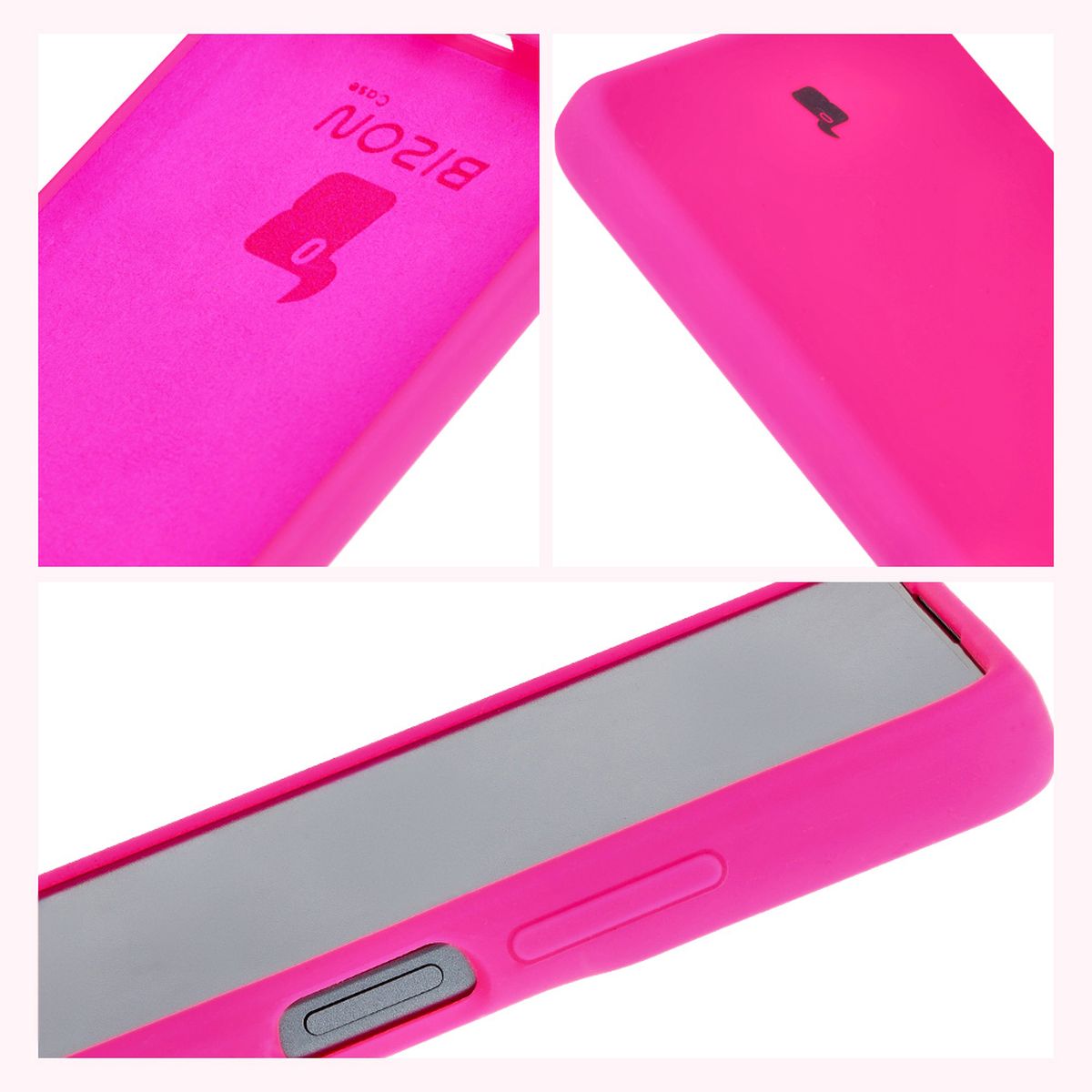 Bizon Soft Case design: integrated covers, raised edges, and microfiber lining