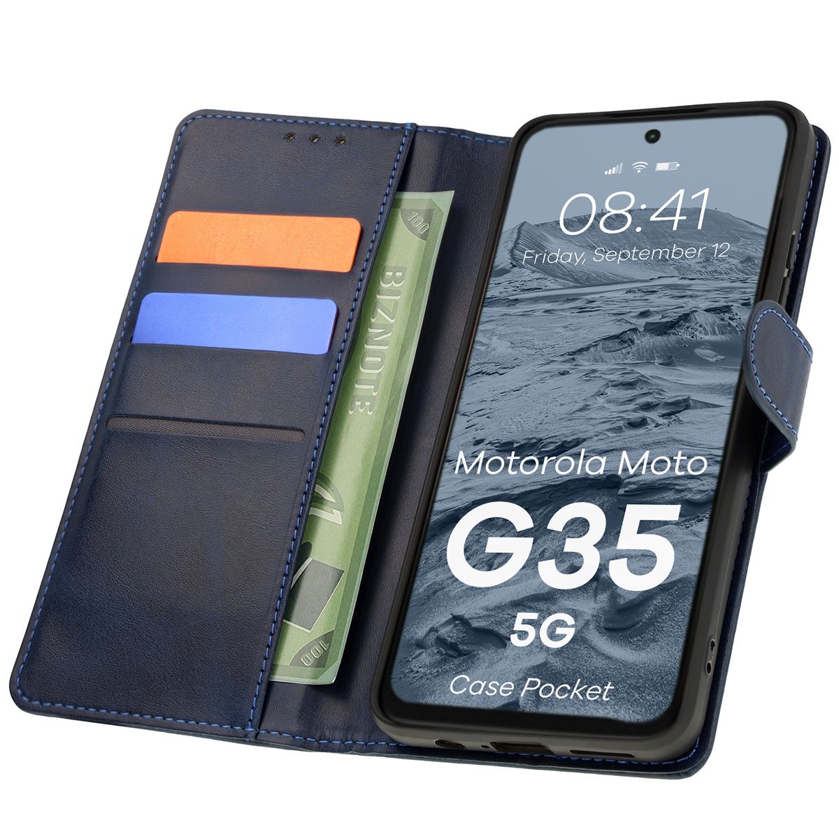 Husa cu clapetă Bizon Case Pocket pentru Motorola Moto G35 5G