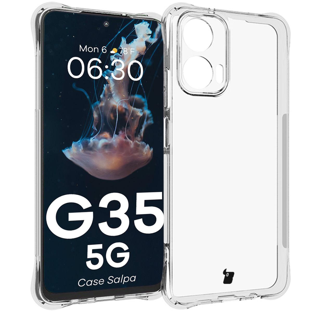 Transparente Hülle Bizon Case Salpa für Motorola Moto G35 5G