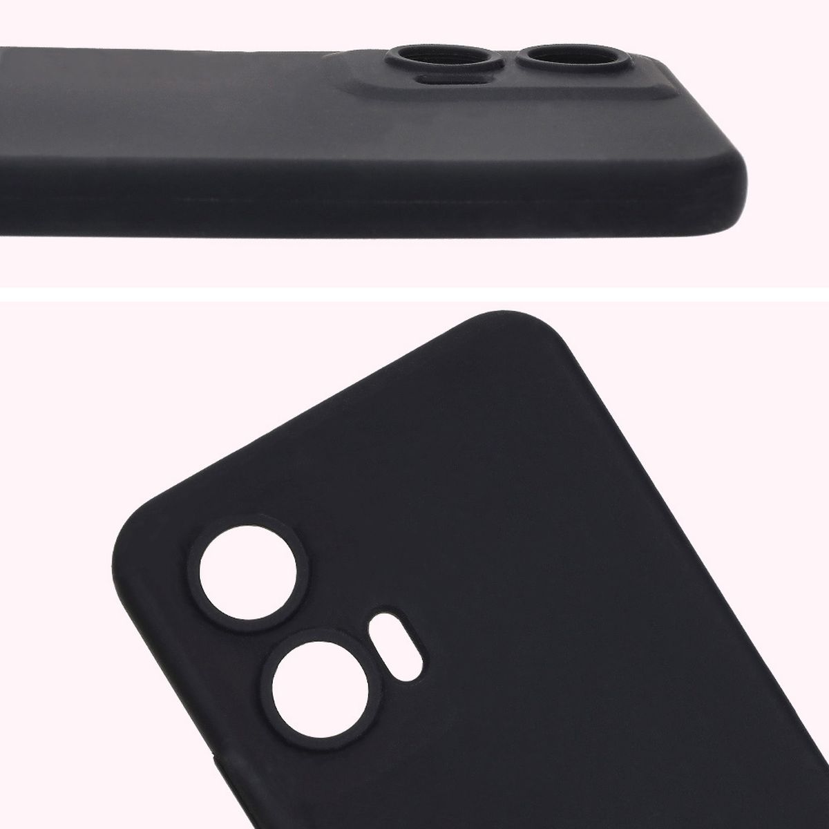 Prim-plan pe decupajele pentru obiective în husa Bizon Soft Case