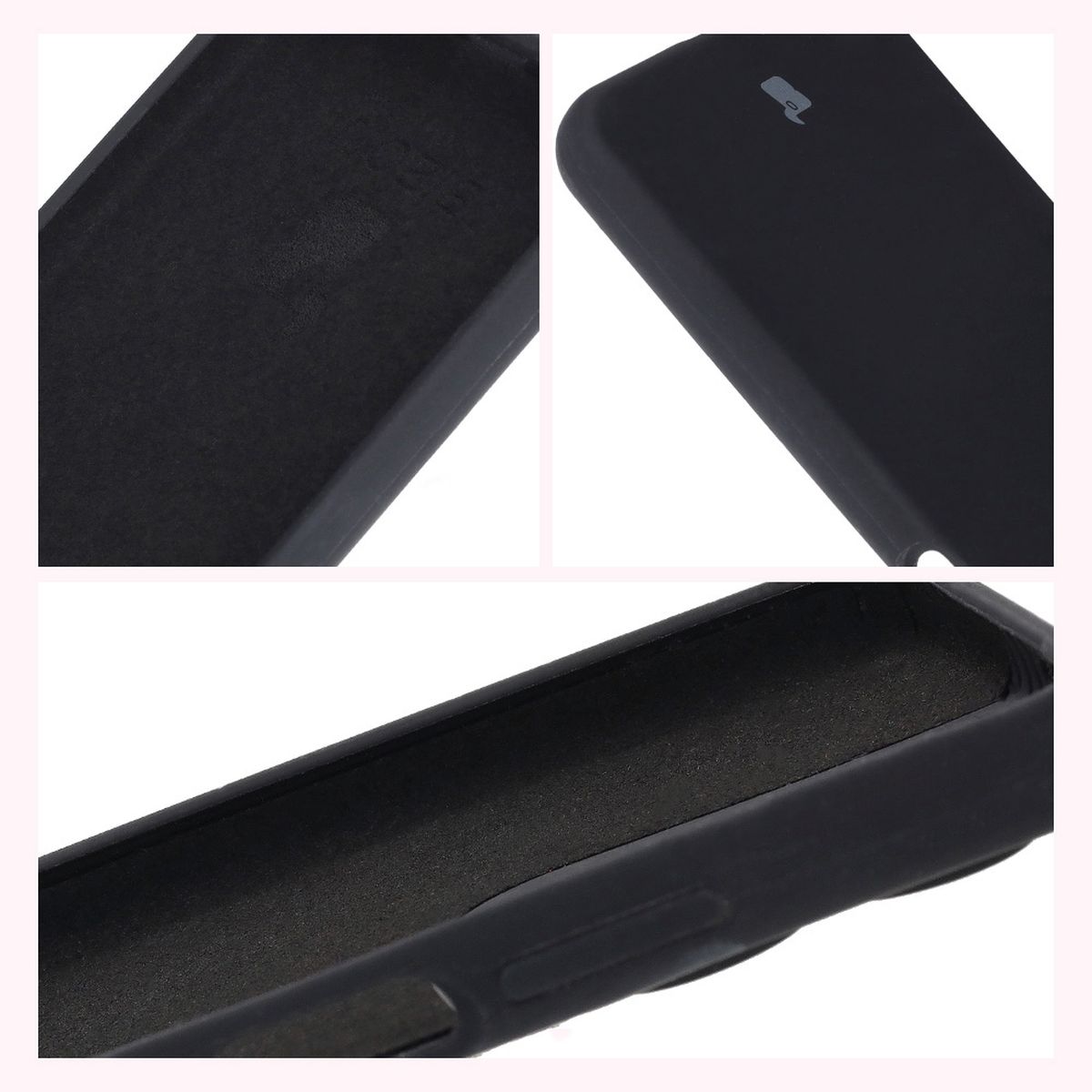 Construcția husei Bizon Soft Case: capace integrate, margini ridicate și căptușeală din microfibră