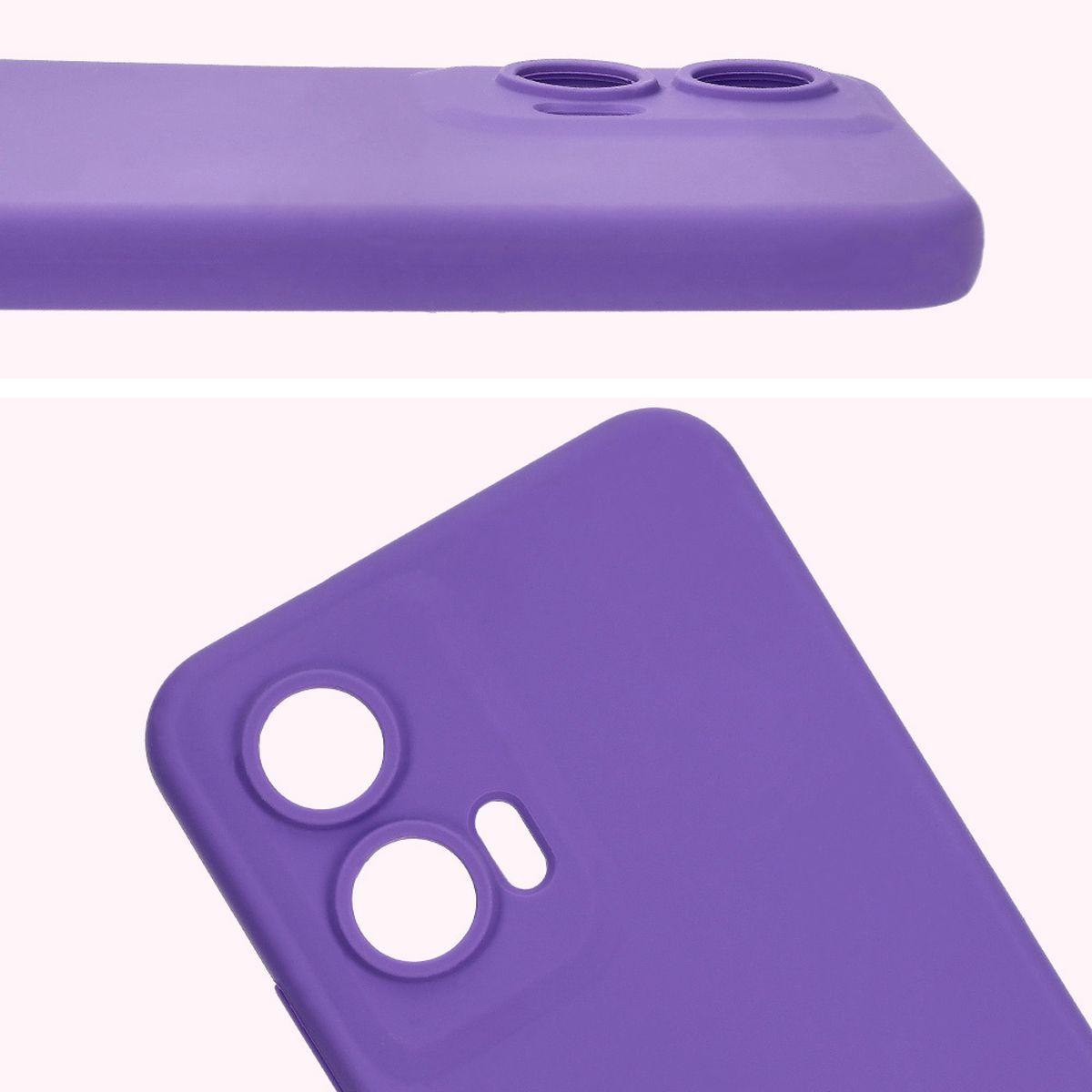 Prim-plan pe decupajele pentru lentile în husa Bizon Soft Case