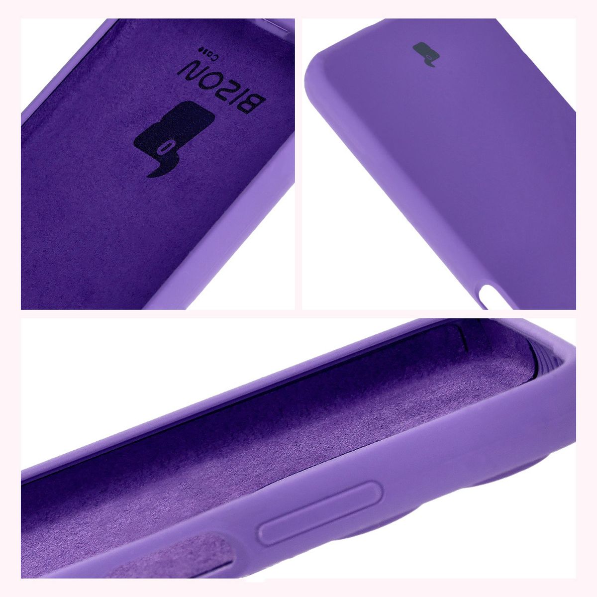 Construcția husei Bizon Soft Case: capace integrate, margini ridicate și căptușeală din microfibră