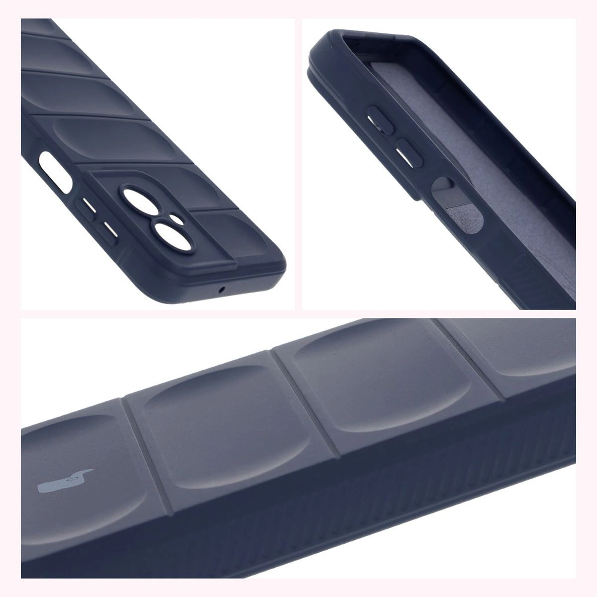 Texturierte Seiten und erhöhte Kanten des Bildschirms und der Kamera im Etui Bizon Case Tur für Motorola Moto G55 5G