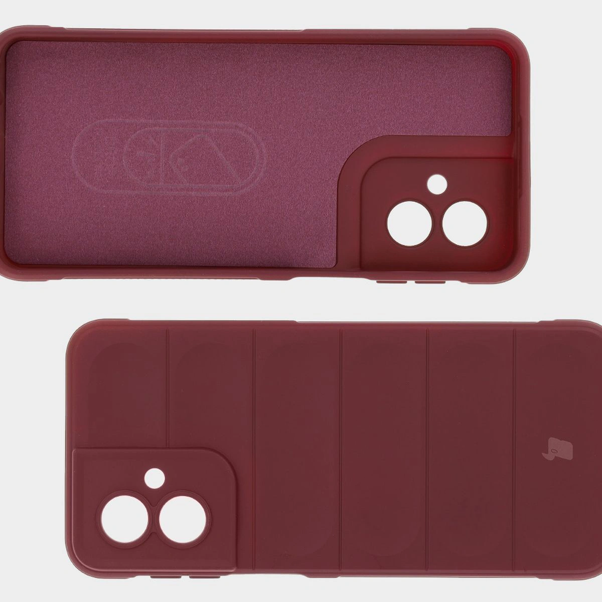 Microfiber lining, grooves on the back, and reinforced corners in Bison Case Tur for Motorola Moto G55 5G
