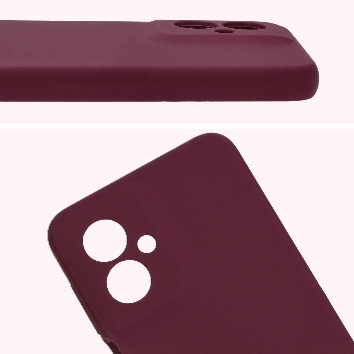Prim-plan pe decupajele pentru obiective în husa Bizon Soft Case