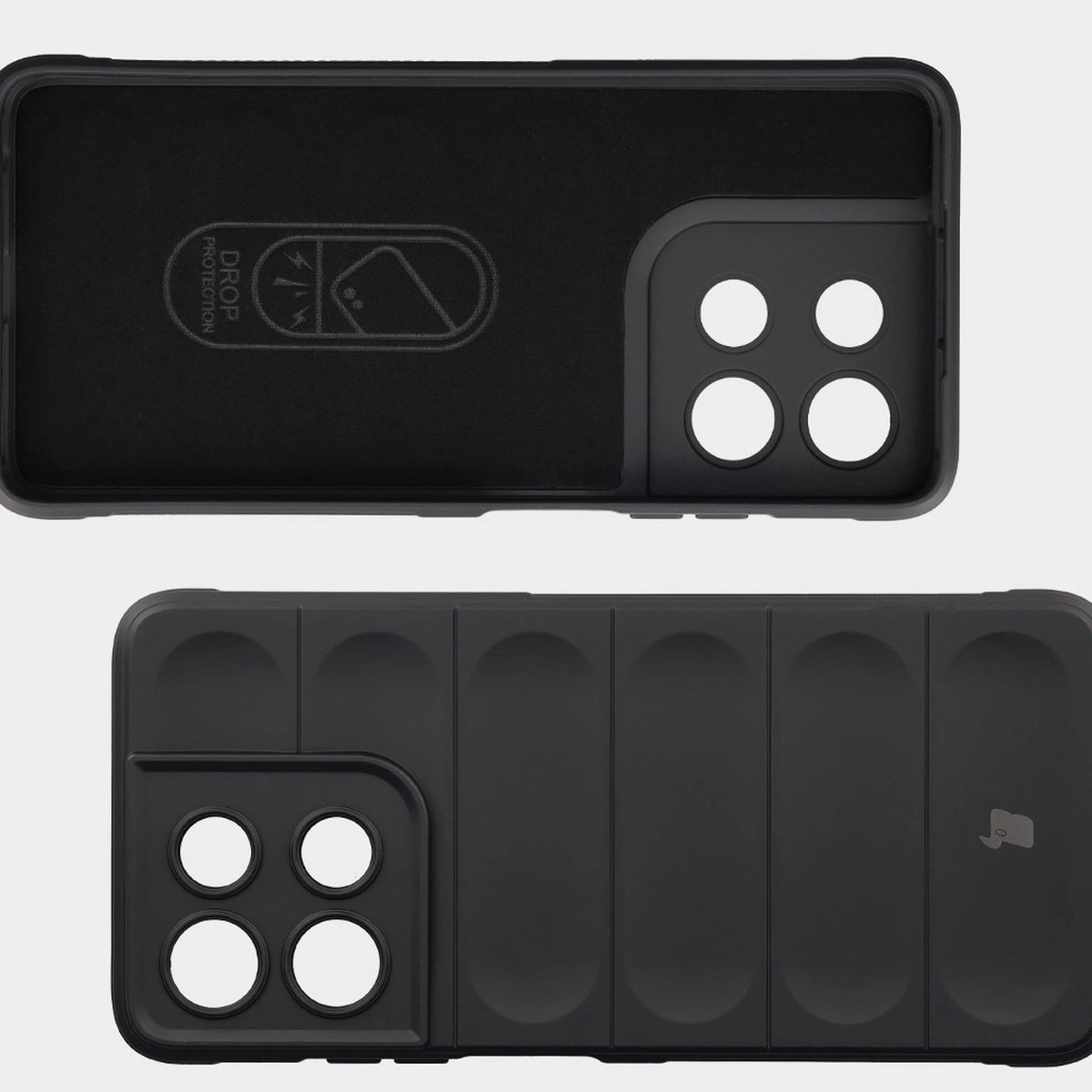 Wyściółka z mikrofibry, wyżłobienia na pleckach i wzmocnione narożniki w etui Bizon Case Tur do Motorola Moto G56 5G