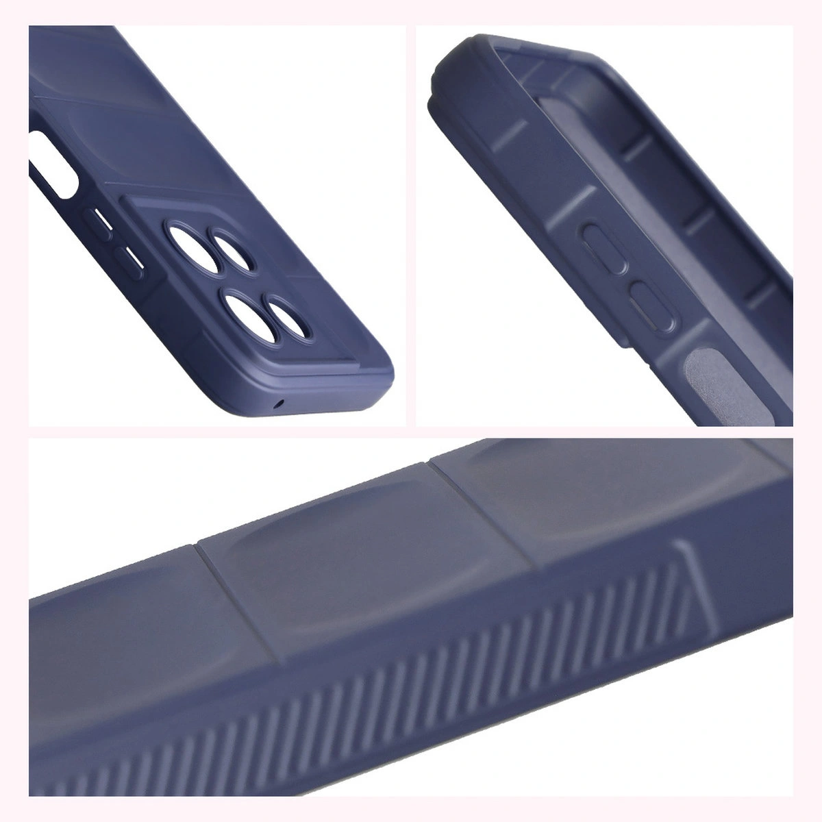 Teksturowane boki i podwyższone krawędzie ekranu i aparatu w etui Bizon Case Tur do Motorola Moto G56 5G