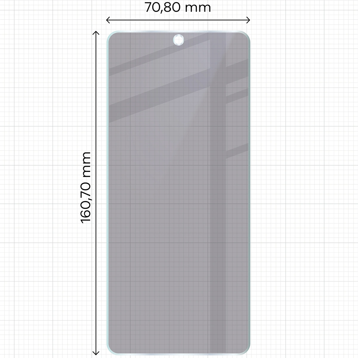 Wymiary szkła Bizon Glass Mule Shadow do Motorola Moto G56 5G