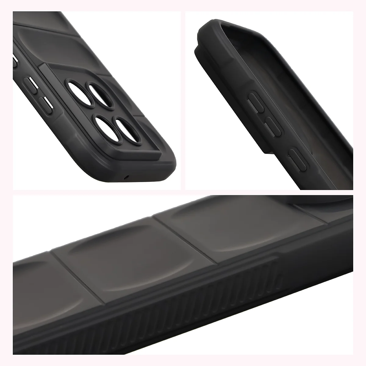 Textured sides and raised edges of the screen and camera in the Bizon Case Tur for Motorola Moto G67 5G / G77 5G
