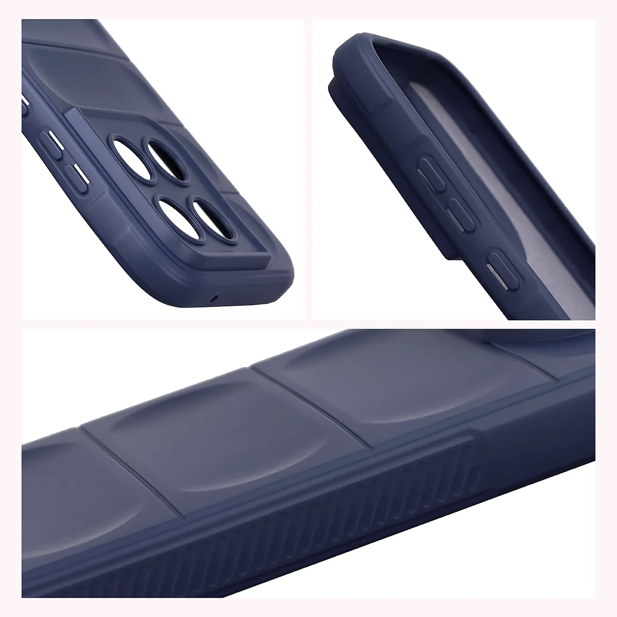 Textured sides and raised edges of the screen and camera in the Bizon Case Tur for Motorola Moto G67 5G / G77 5G