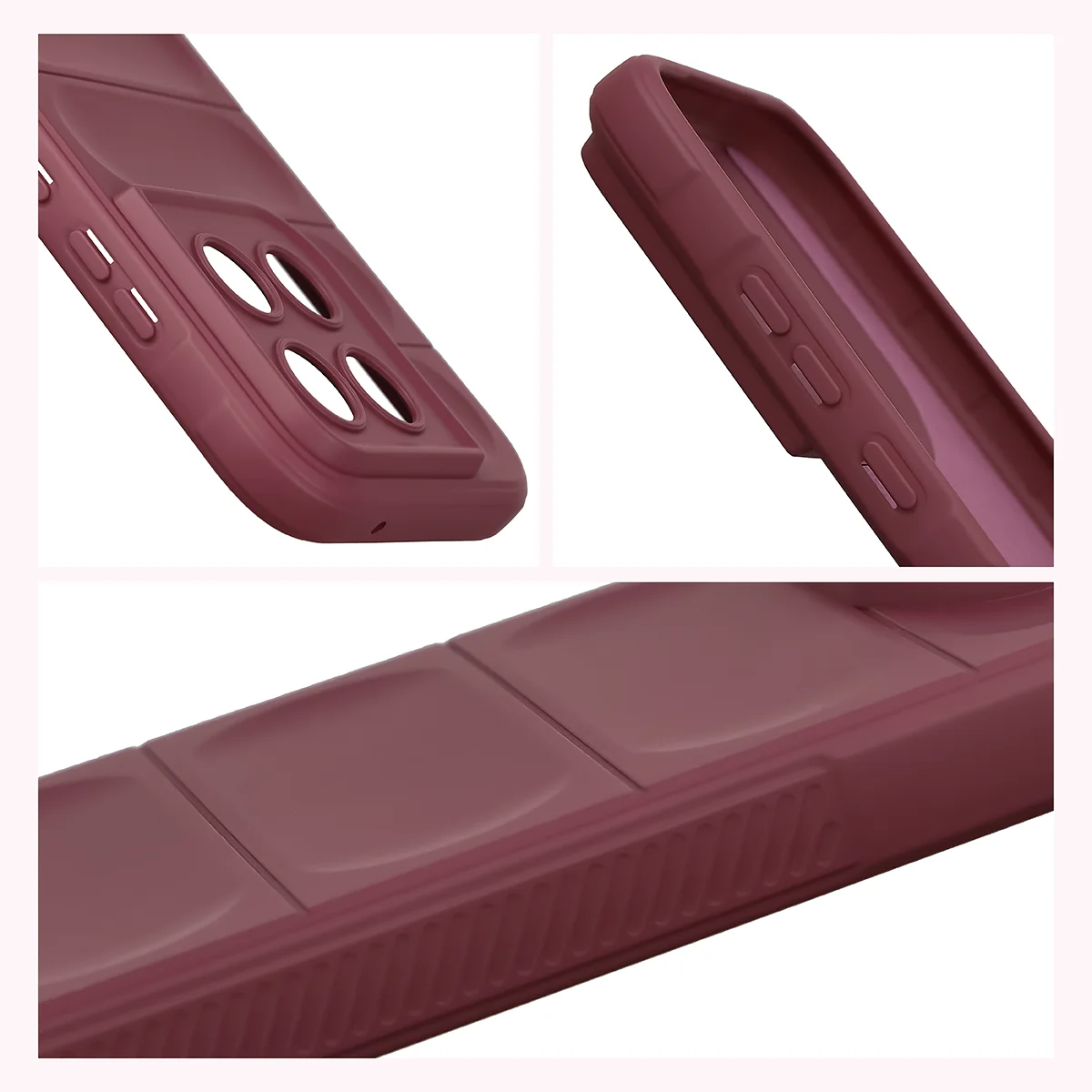 Textured sides and raised edges of the screen and camera in the Bison Case Tur for Motorola Moto G67 5G / G77 5G
