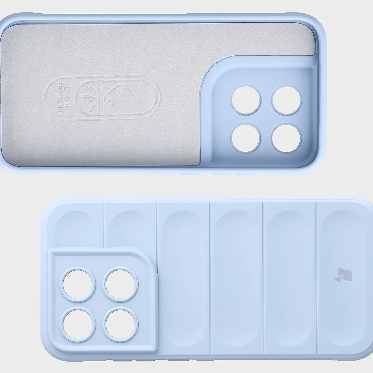 Microfiber lining, grooves on the back, and reinforced corners in the Bison Case Tur for Motorola Moto G67 5G / G77 5G