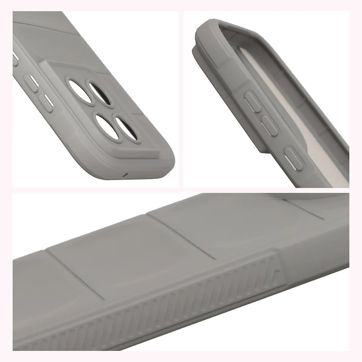 Textured sides and raised edges of the screen and camera in the Bizon Case Tur for Motorola Moto G67 5G / G77 5G