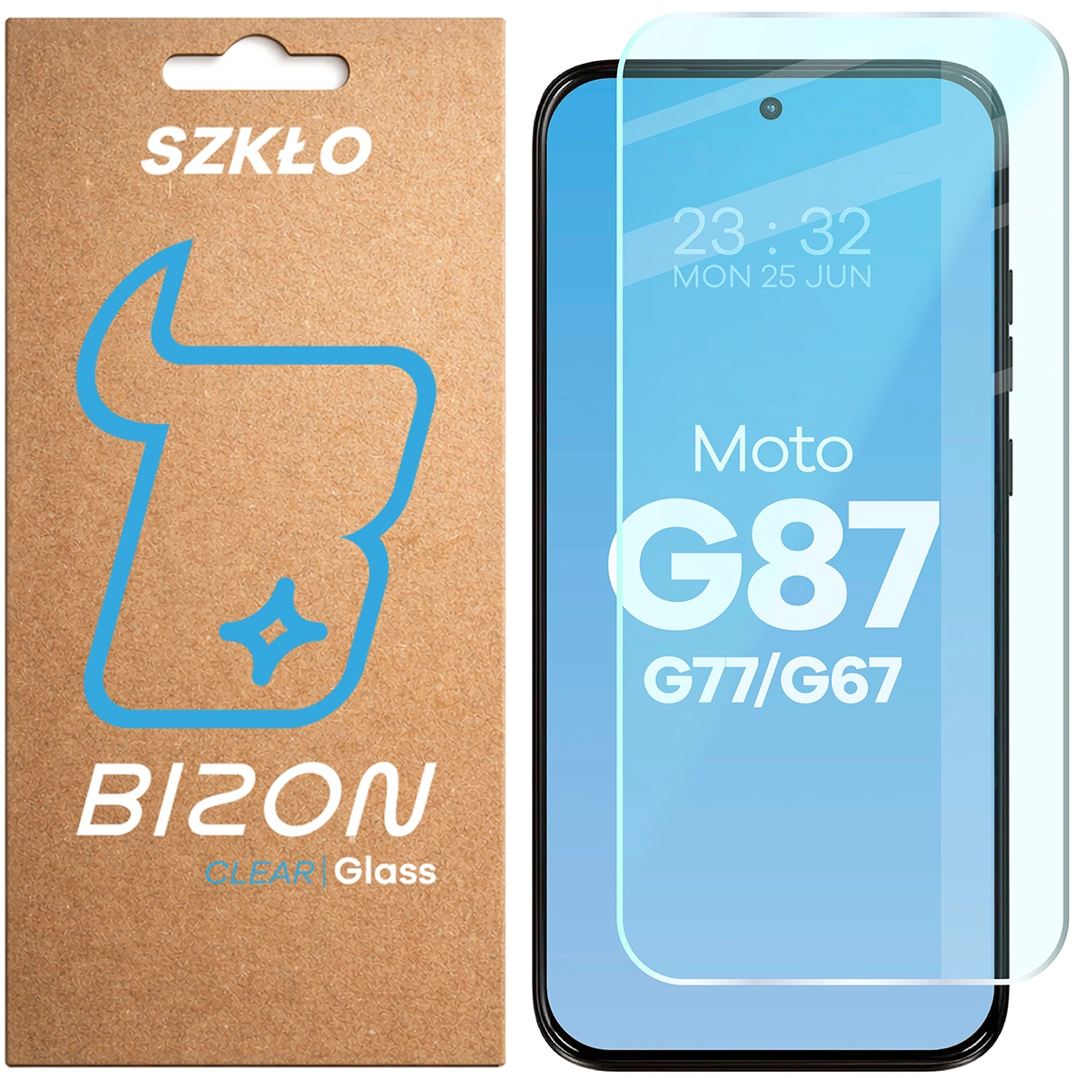 Bison Glass Clear Tempered Glass for Motorola Moto G67 5G / G77 5G / G87 5G
