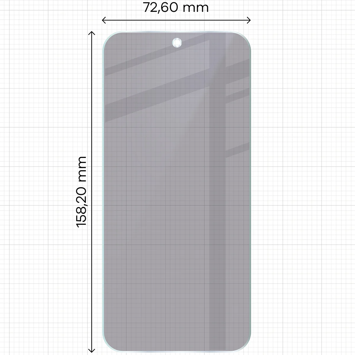 Wymiary szkła Bizon Hybrid Shadow do Motorola Moto G67 5G