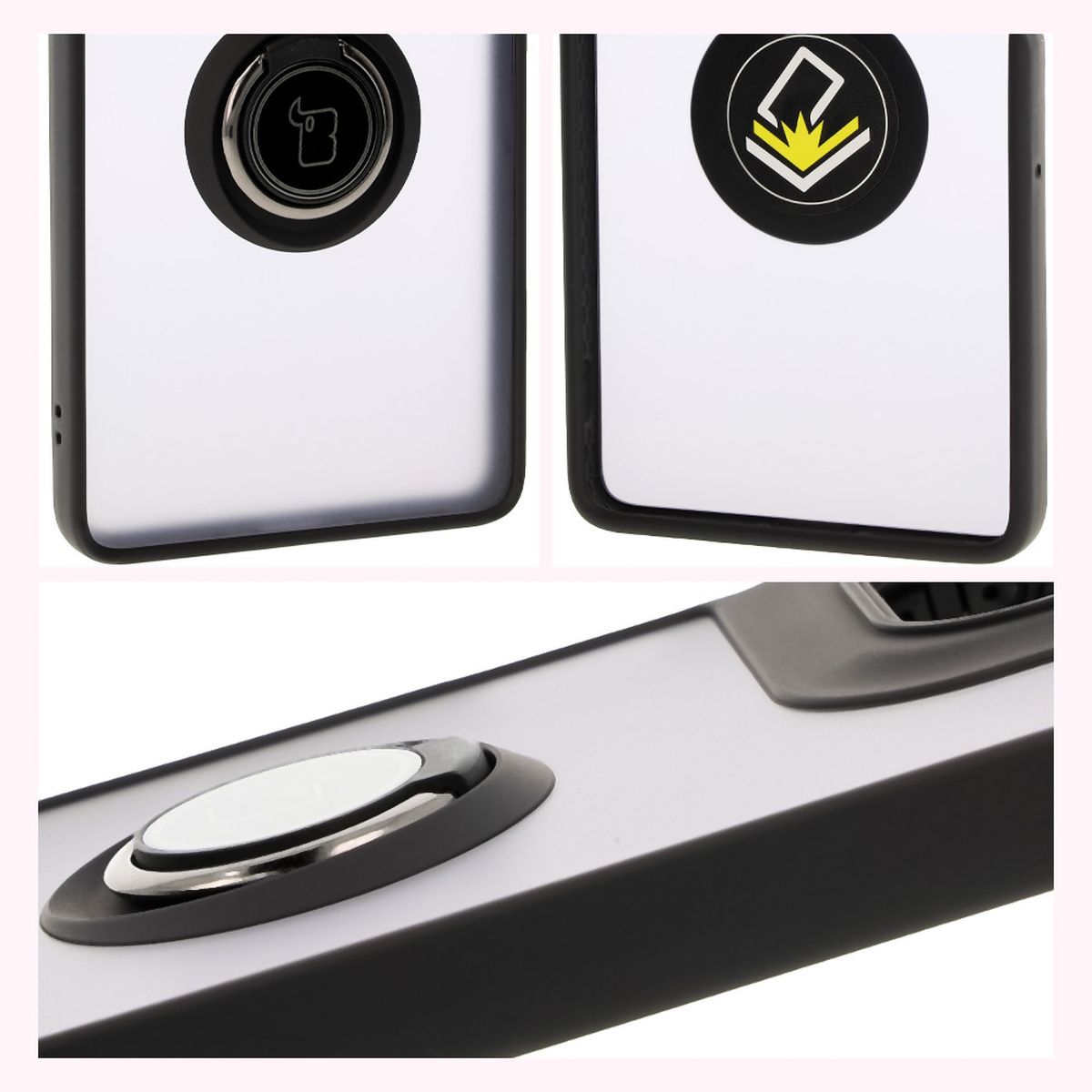 Właściwości Bizon Case Hybrid Ring: antypoślizgowa ramka i matowy design