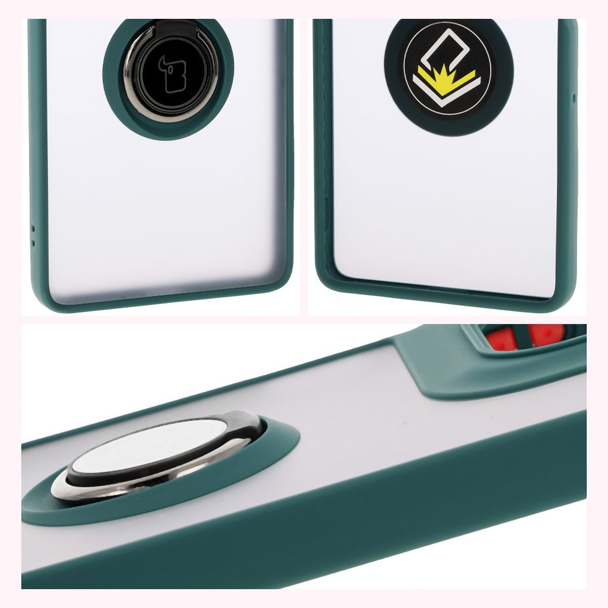 Eigenschaften des Bizon Case Hybrid Ring: rutschfester Rahmen und mattes Design