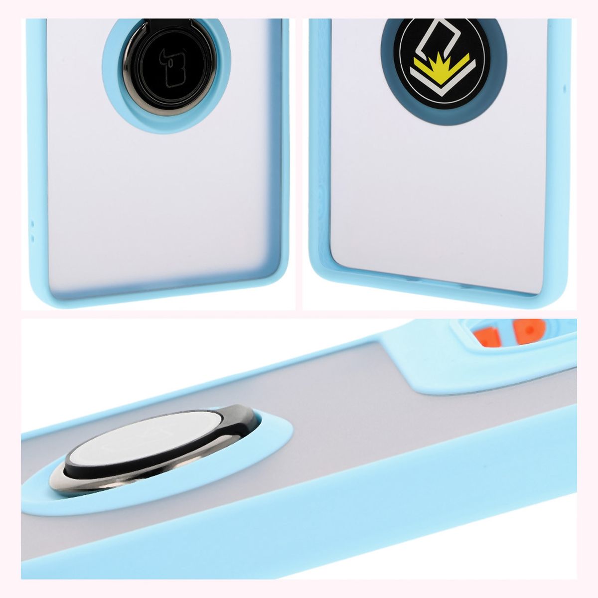 Features of Bizon Case Hybrid Ring: non-slip frame and matte design