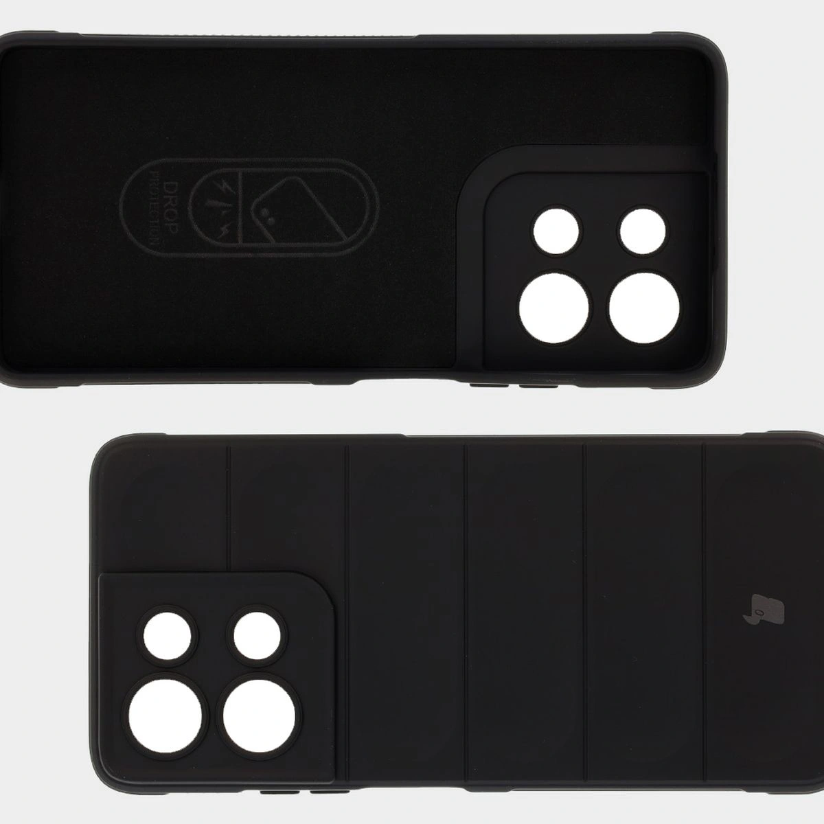 Mikrofaser-Futter, Vertiefungen auf der Rückseite und verstärkte Ecken im Etui Bizon Case Tur