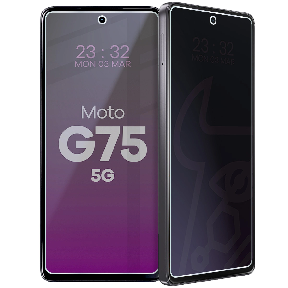 Szkło hybrydowe prywatyzujące Bizon Glass Mule Shadow do Motorola Moto G75 5G