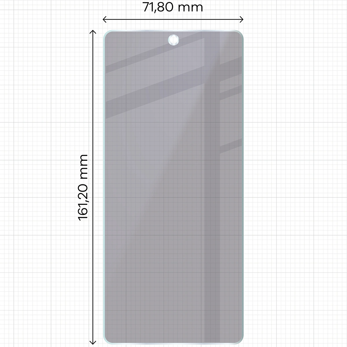 Wymiary szkła Bizon Glass Mule Shadow do Motorola Moto G75 5G