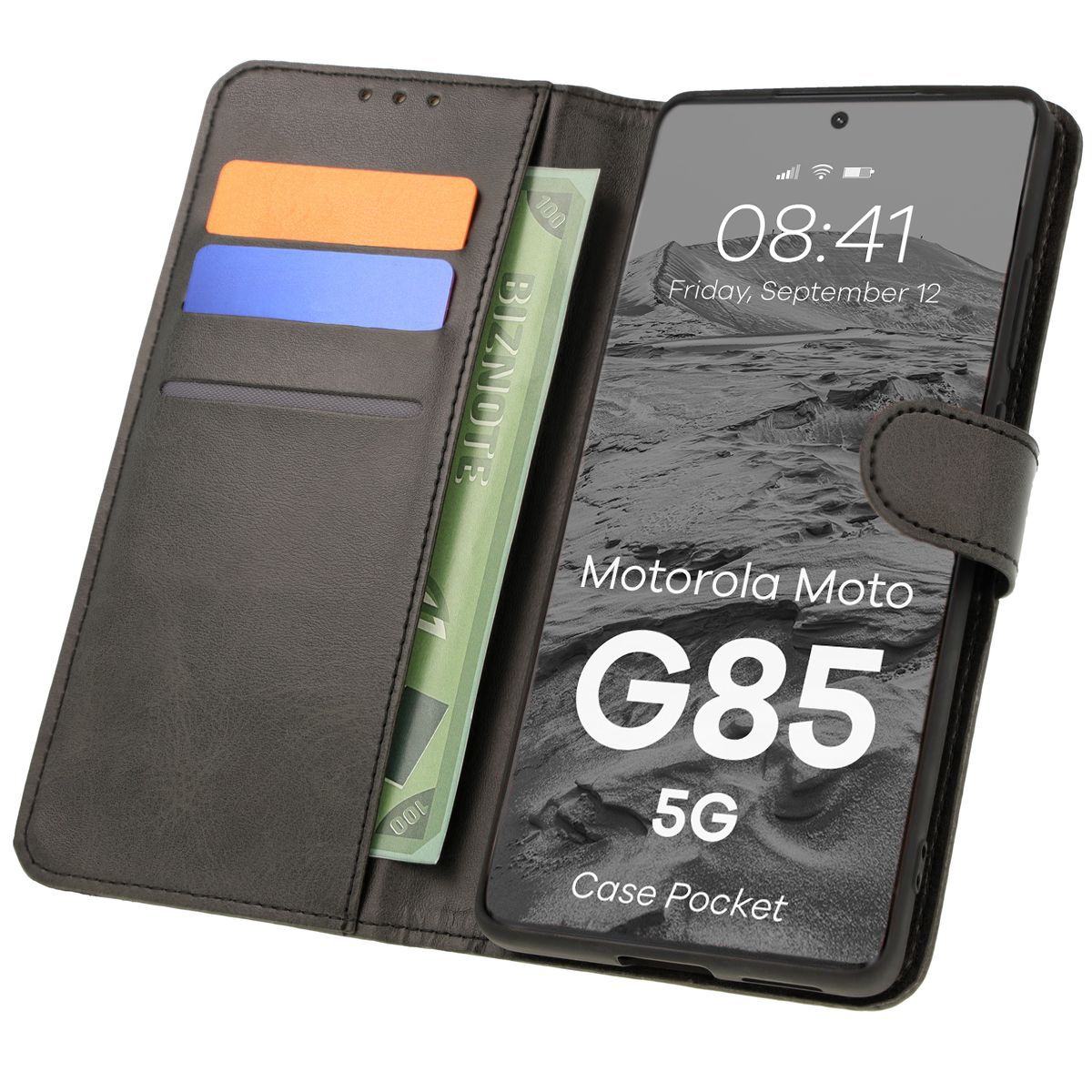 Husa cu clapetă Bizon Case Pocket pentru Motorola Moto G85 5G