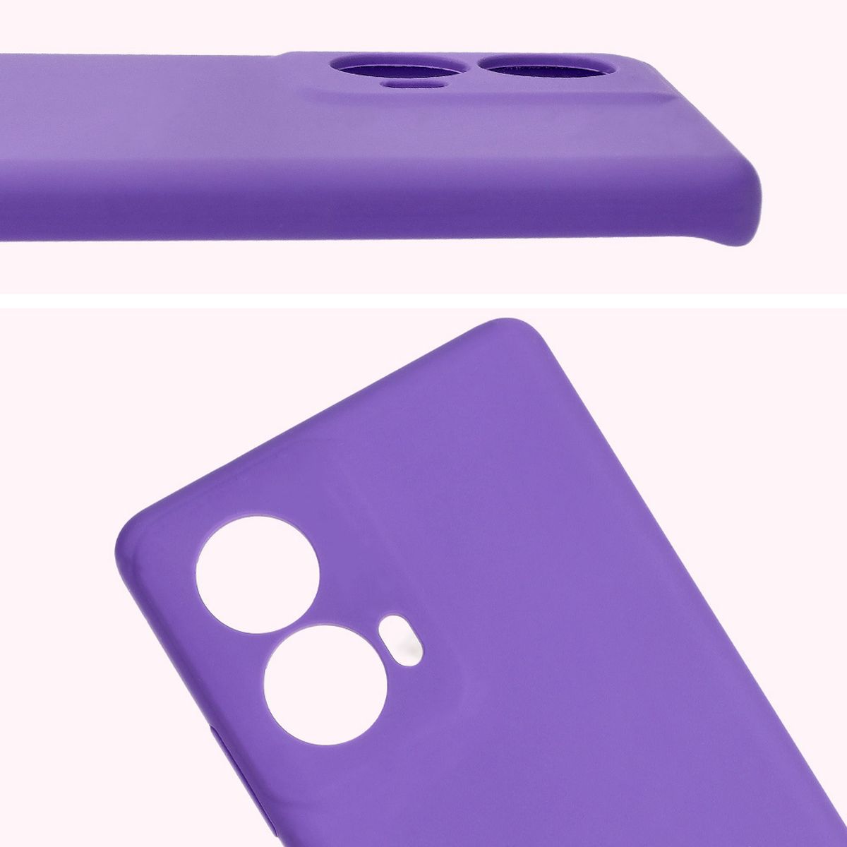 Prim-plan pe decupajele pentru lentile din husa Bizon Soft Case