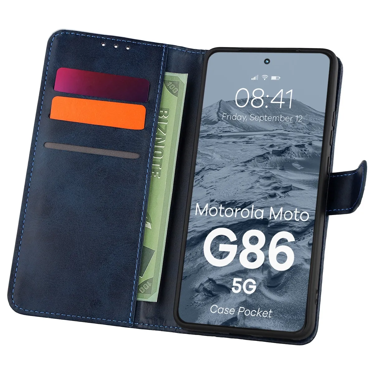 Klapphülle mit Kartenfächern Bison Case Pocket für Motorola Moto G86 5G / Motorola Moto G86 Power 5G