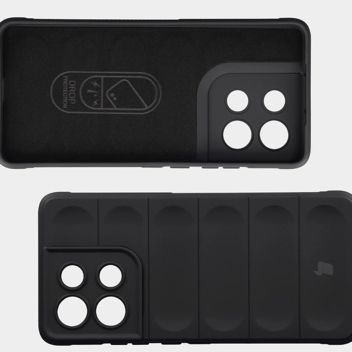 Wyściółka z mikrofibry, wyżłobienia na pleckach i wzmocnione narożniki w etui Bizon Case Tur do Motorola Moto G86 5G
