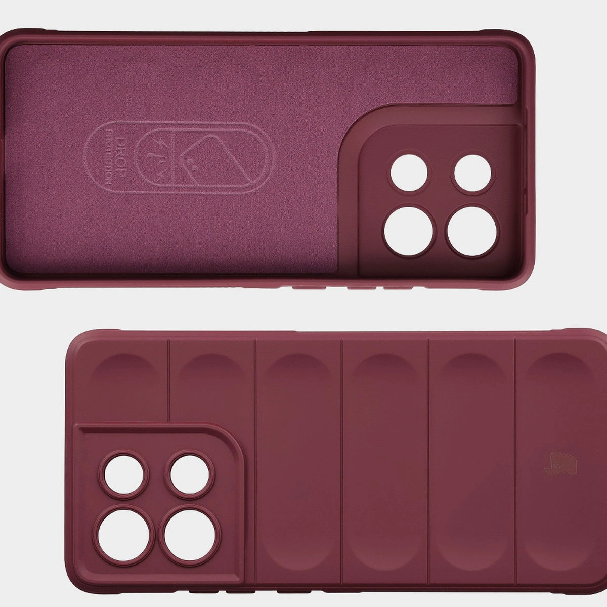 Wyściółka z mikrofibry, wyżłobienia na pleckach i wzmocnione narożniki w etui Bizon Case Tur do Motorola Moto G86 5G