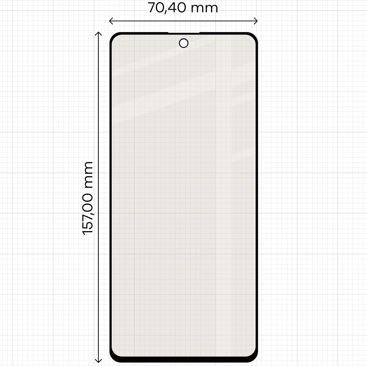 Miarka z wymiarami szkła matowego Bizon Glass Matte Duo do Motorola Moto G86 5G / Motorola Moto G86 Power 5G