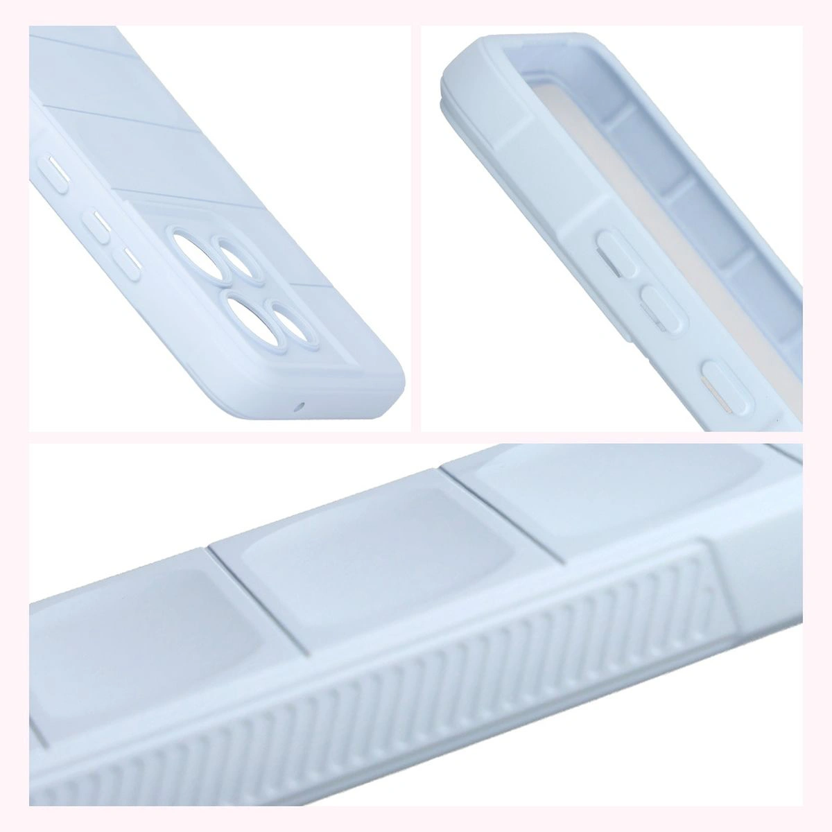 Teksturowane boki i podwyższone krawędzie ekranu i aparatu w etui Bizon Case Tur do Motorola Moto G86 Power 5G