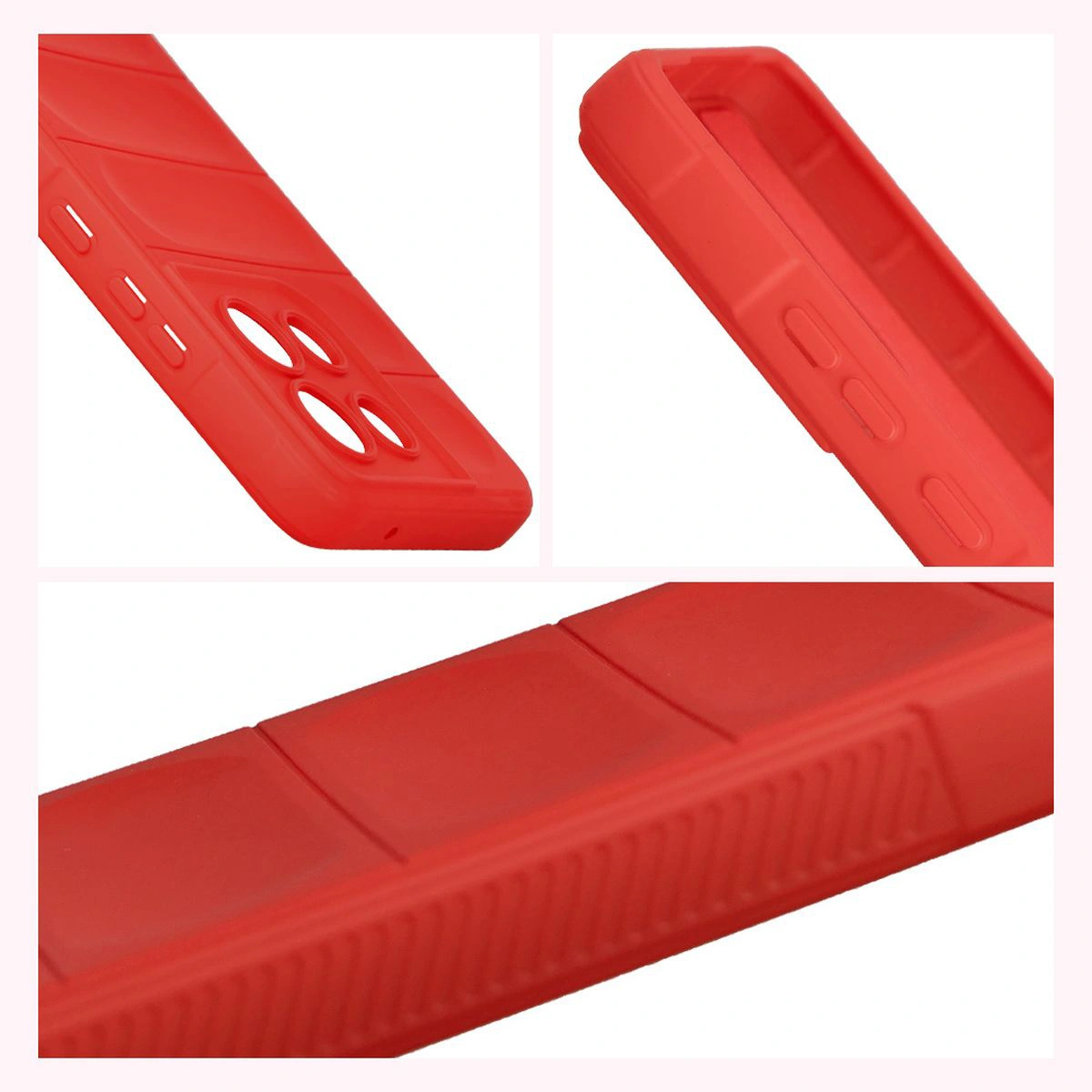 Teksturowane boki i podwyższone krawędzie ekranu i aparatu w etui Bizon Case Tur do Motorola Moto G86 Power 5G