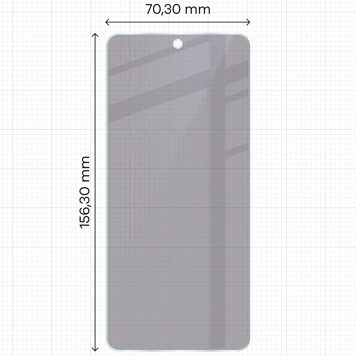 Wymiary szkła Bizon Glass Mule Shadow do Motorola Moto G86 Power 5G