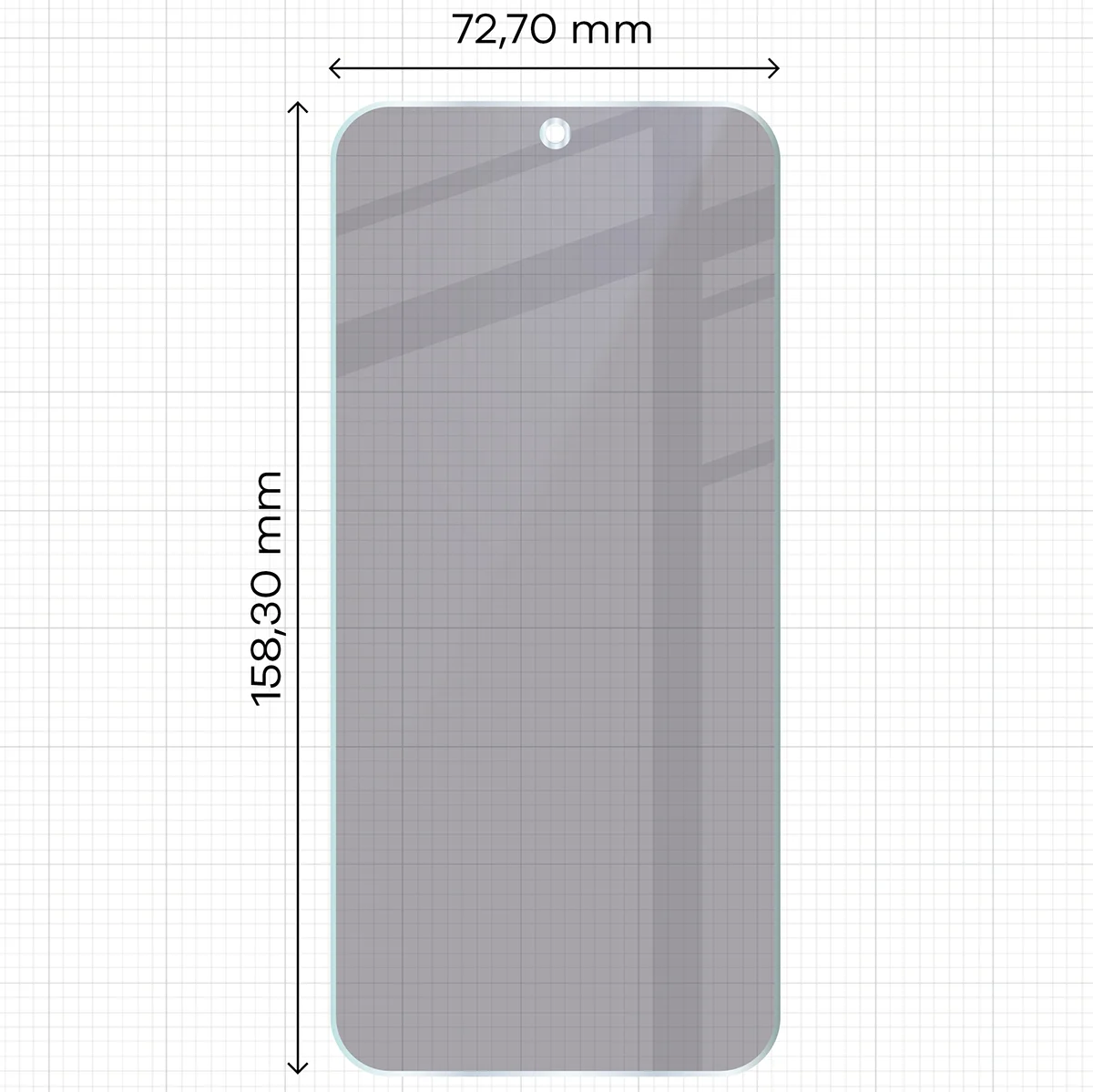 Wymiary szkła Bizon Hybrid Shadow do Motorola Moto G87 5G