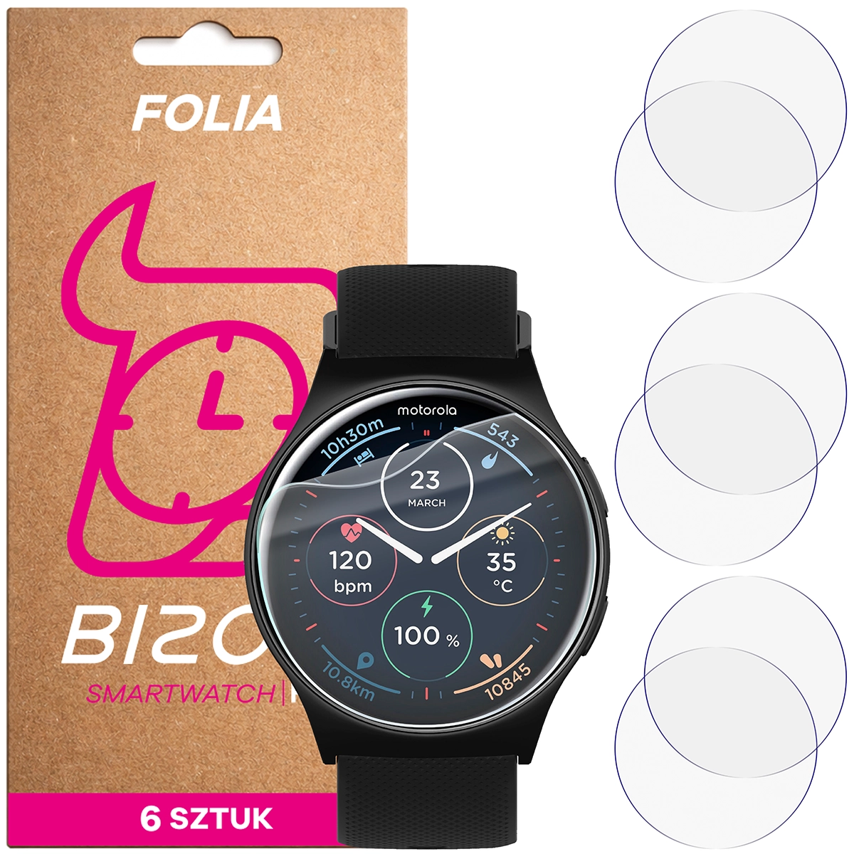Bison Hydrogel Film HydroFlex for Motorola Moto Watch 120