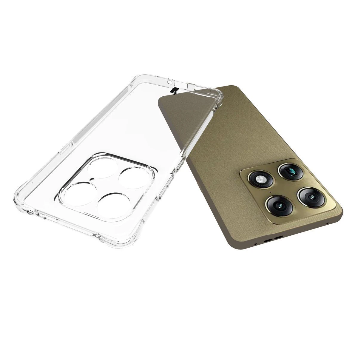 Dedicated cutouts and raised edges for the camera in the Bizon Case Salpa for Motorola Signature