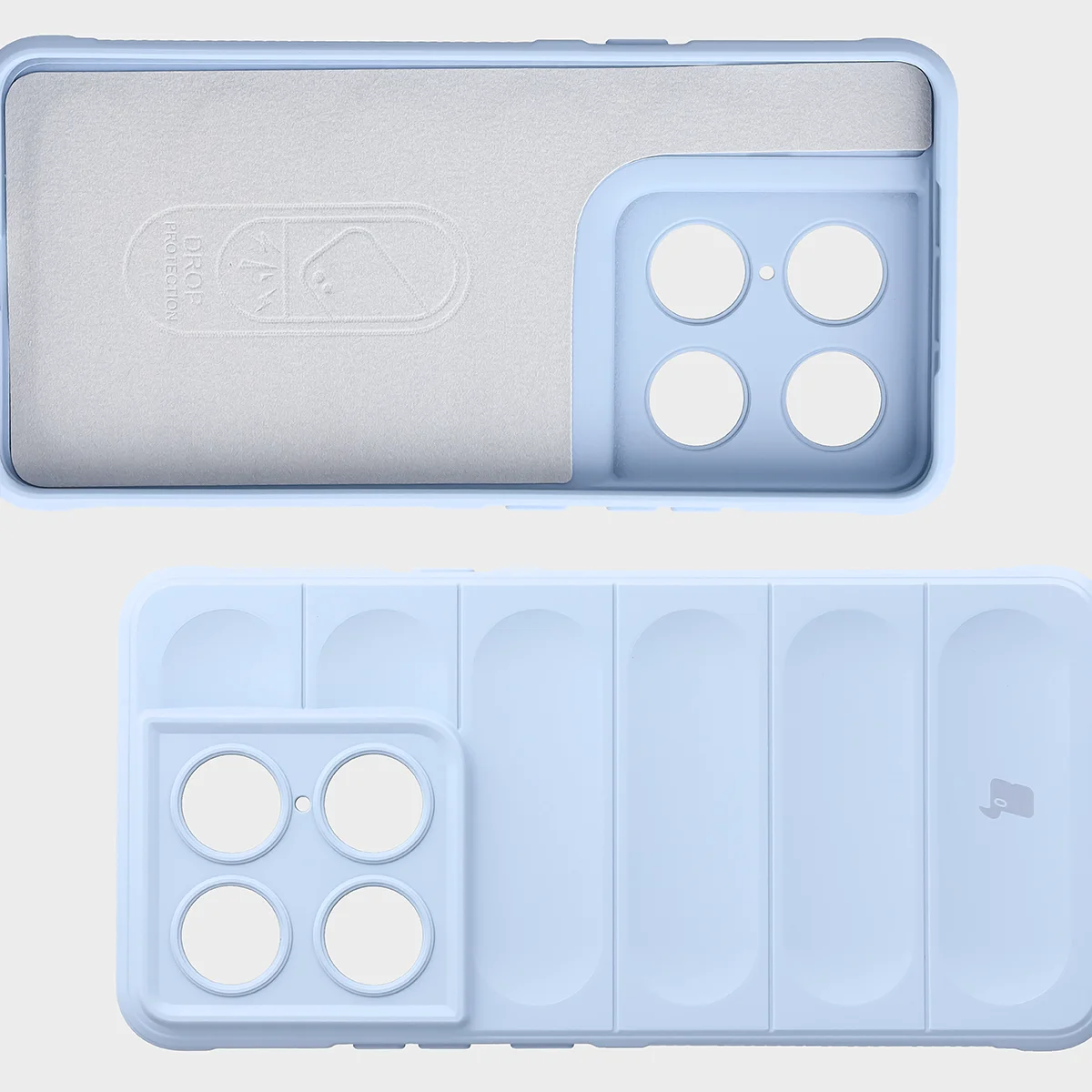 Wyściółka z mikrofibry, wyżłobienia na pleckach i wzmocnione narożniki w etui Bizon Case Tur do Motorola Signature