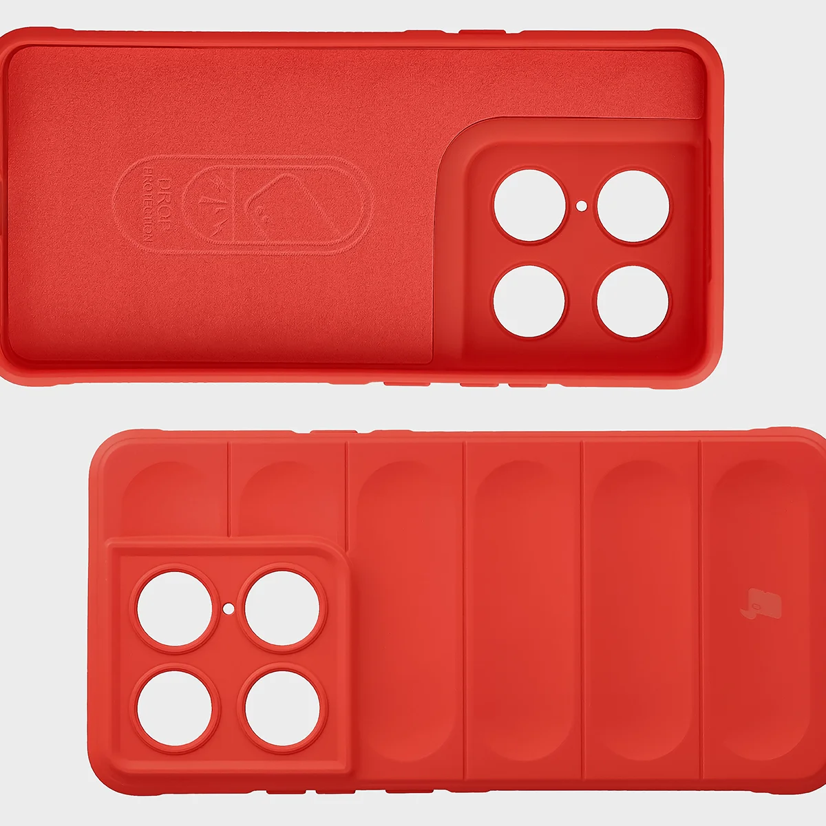 Wyściółka z mikrofibry, wyżłobienia na pleckach i wzmocnione narożniki w etui Bizon Case Tur do Motorola Signature