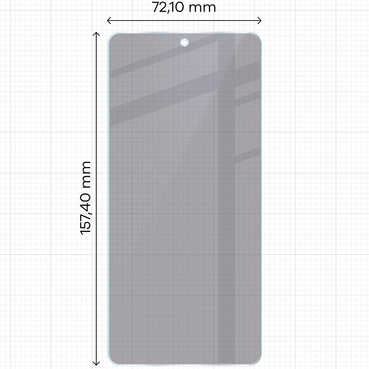 Wymiary szkła Bizon Glass Mule Shadow do Motorola Signature