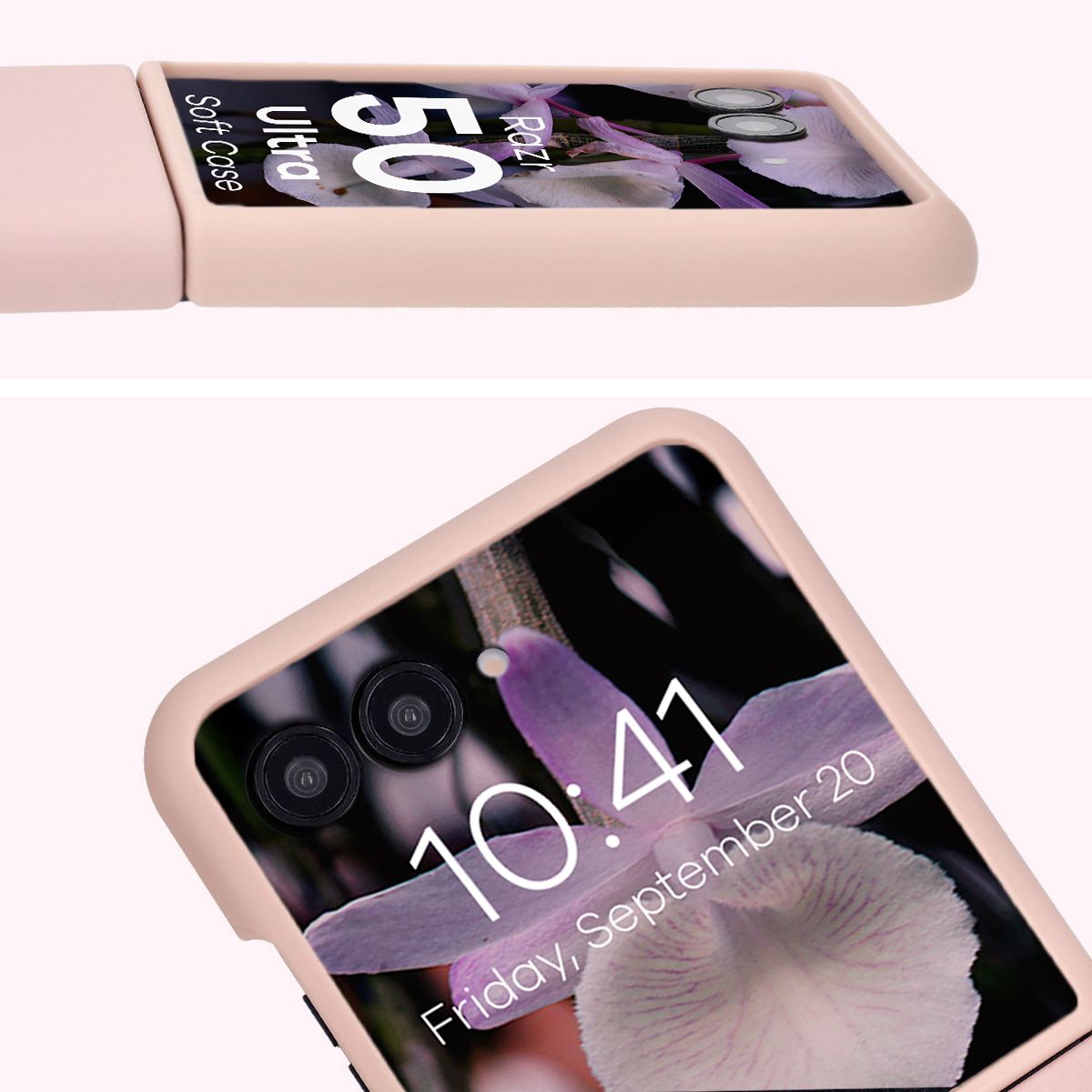 Közeli kép a lencsekivágásról a Bizon Soft Case tokban