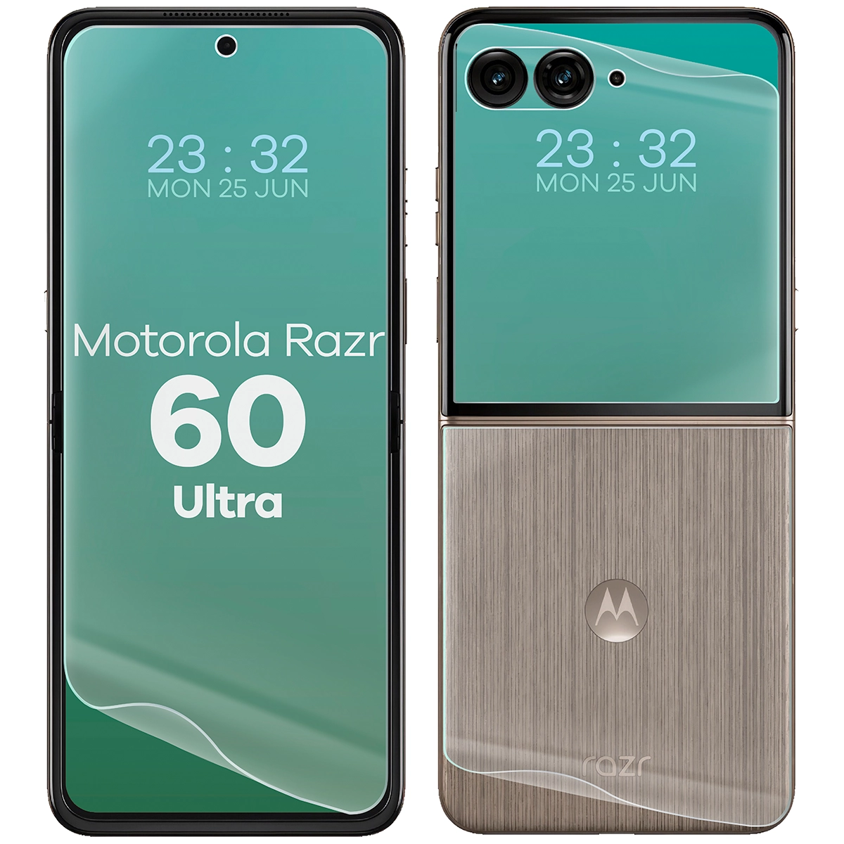 Transparency of the hydrogel film set for the Bizon Glass Hydrogel Set for Motorola Razr 60 Ultra