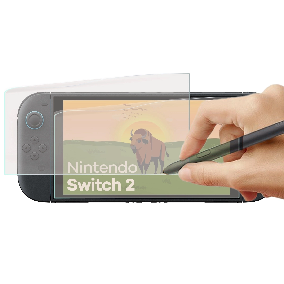 Folia matowa na ekran Bizon Glass Tab Film Sun do Nintendo Switch 2, 2 sztuki